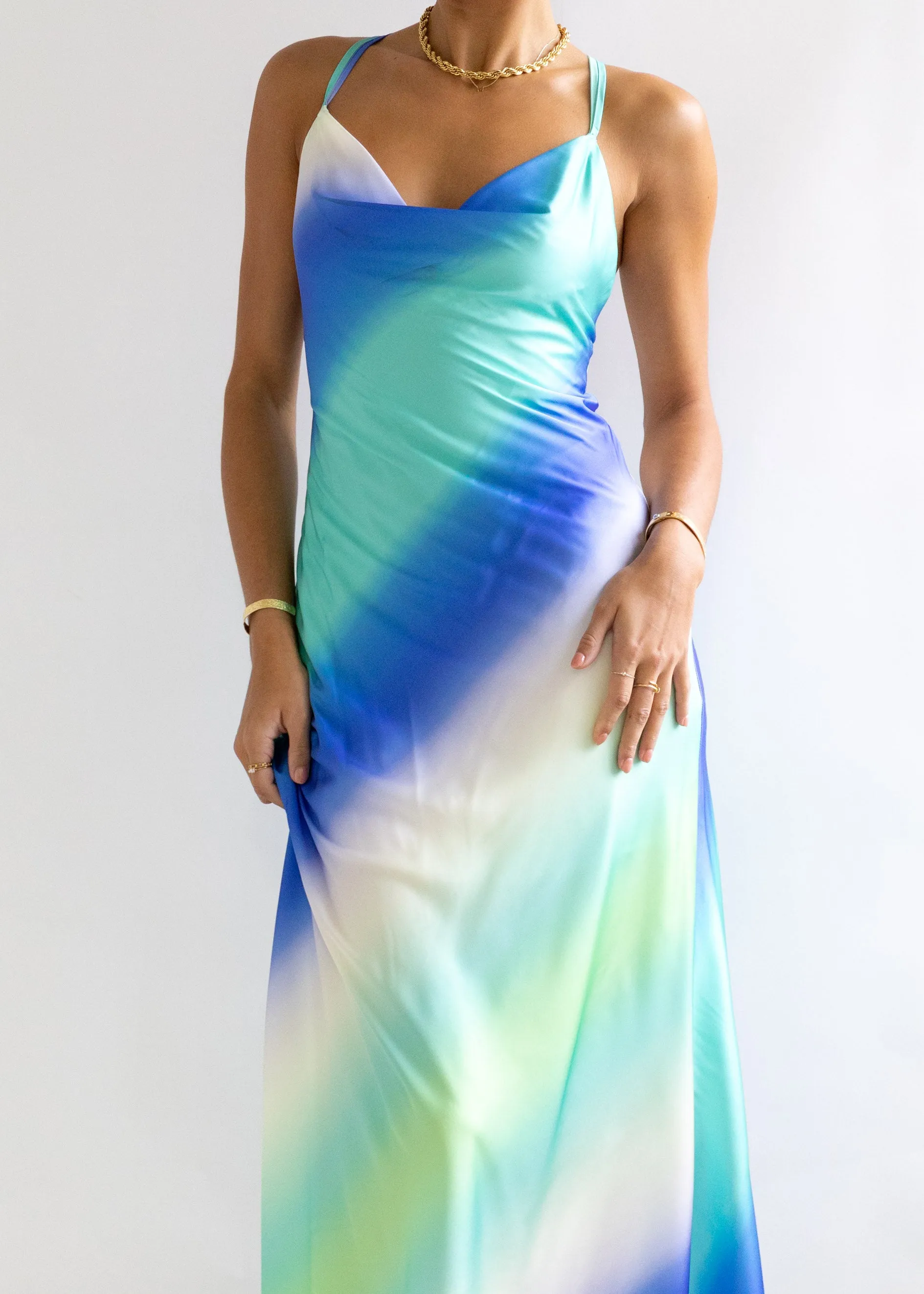 Puril Midi Dress - Aqua Marine