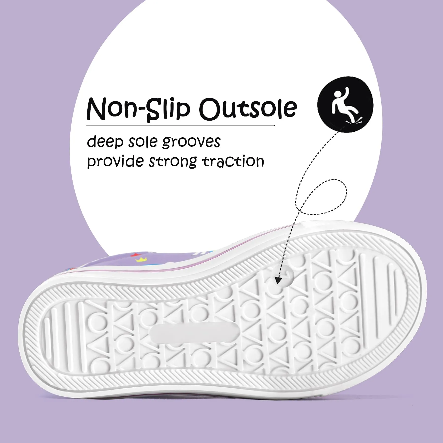 Purple Cartoon Unicorn Canvas Sneakers