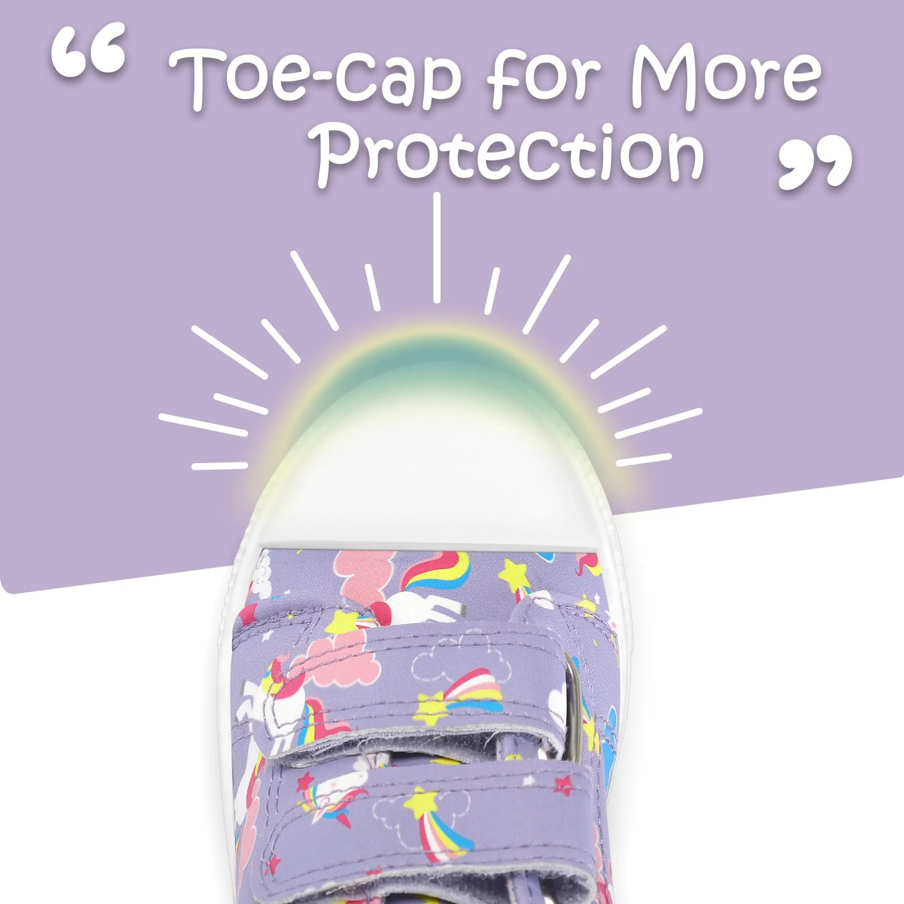 Purple Cartoon Unicorn Canvas Sneakers