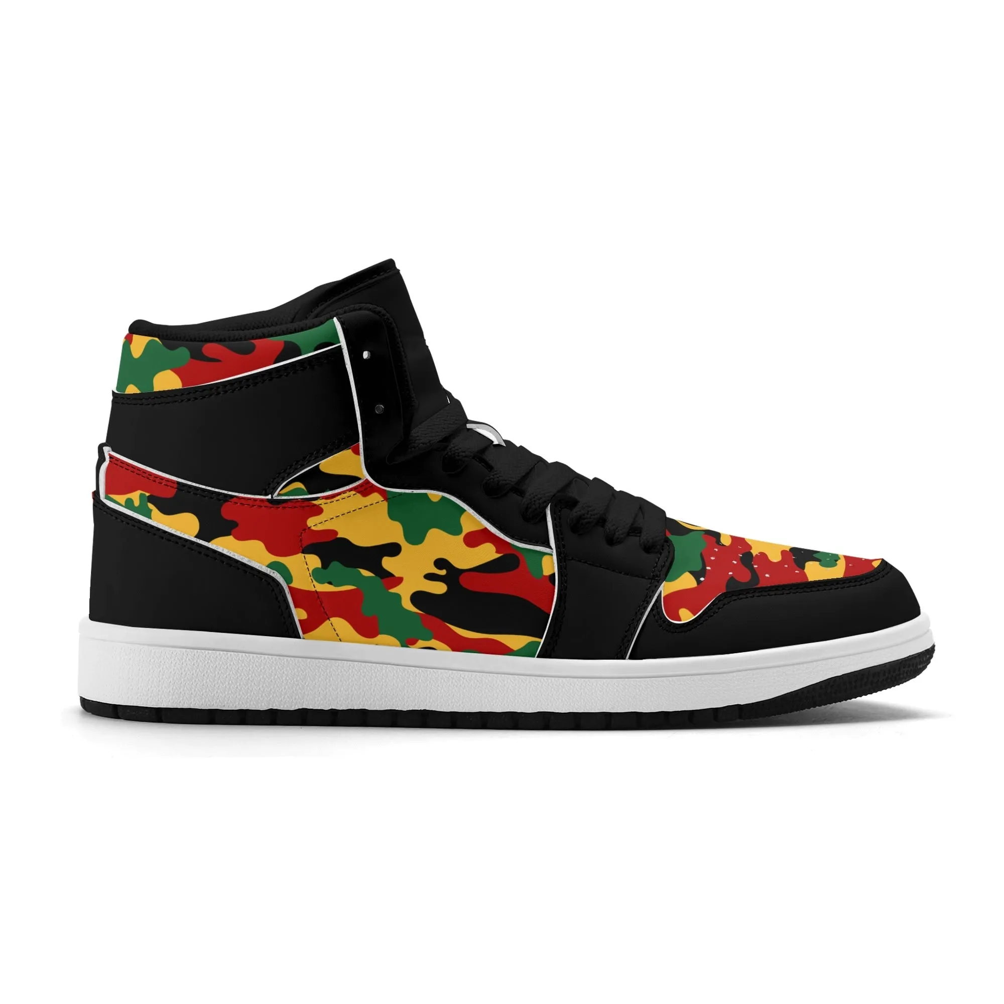 Rasta Shoes - Camo Basketball Sneakers