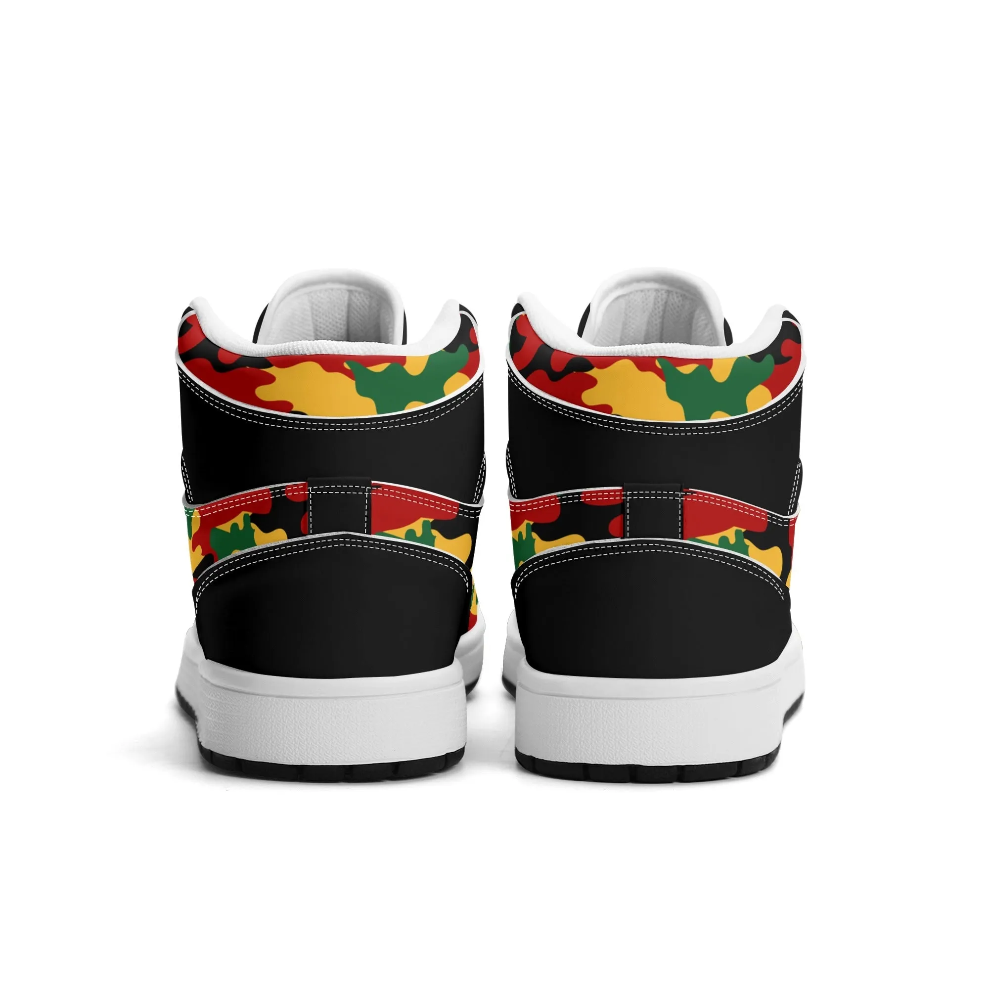 Rasta Shoes - Camo Basketball Sneakers