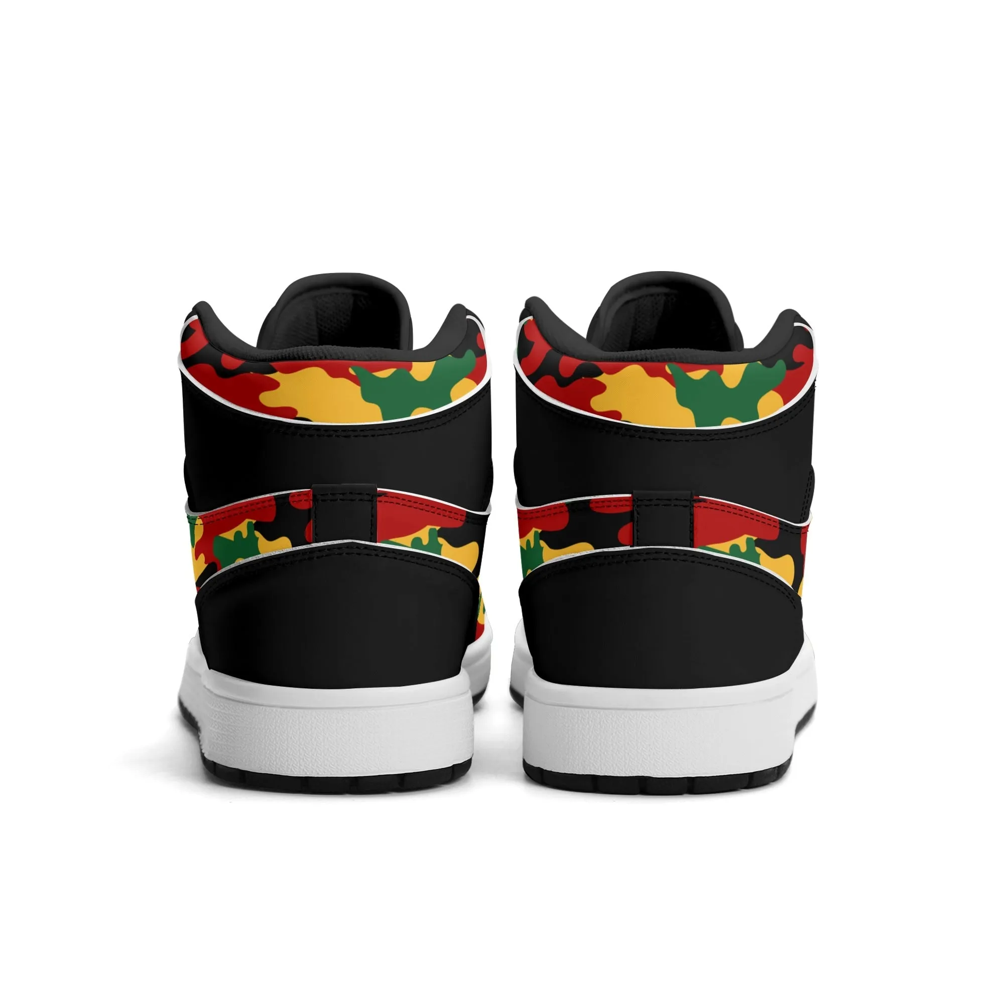 Rasta Shoes - Camo Basketball Sneakers