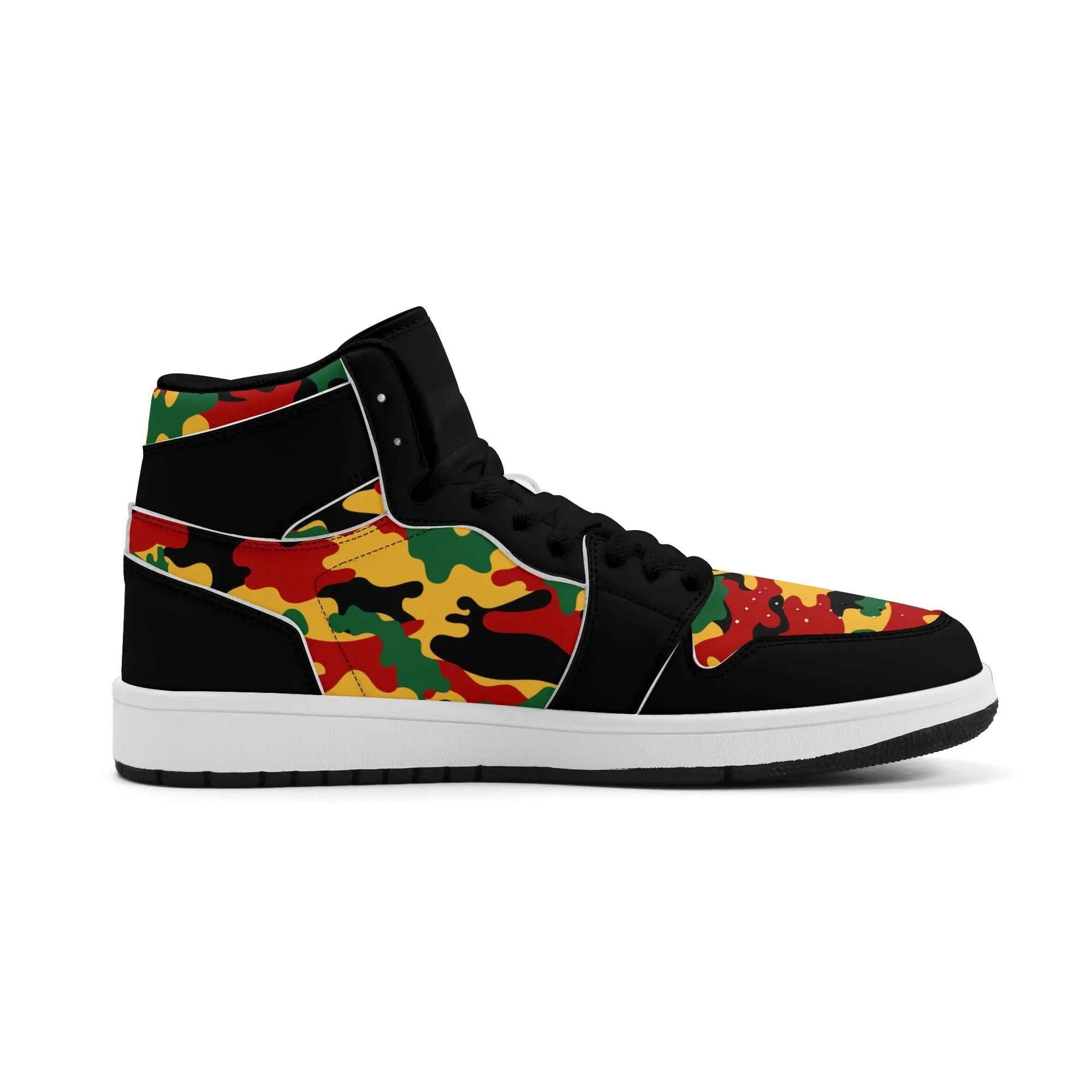 Rasta Shoes - Camo Basketball Sneakers