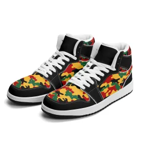 Rasta Shoes - Camo Basketball Sneakers