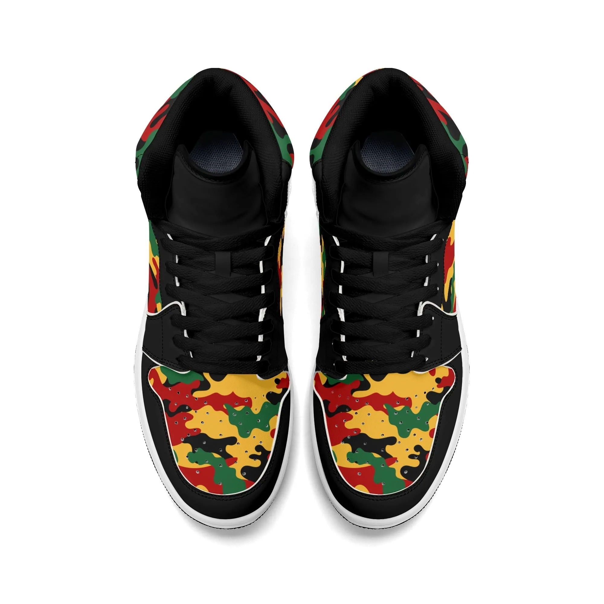 Rasta Shoes - Camo Basketball Sneakers