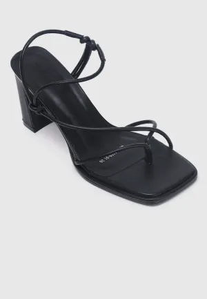 Renee Strappy Knotted Heels (Black)