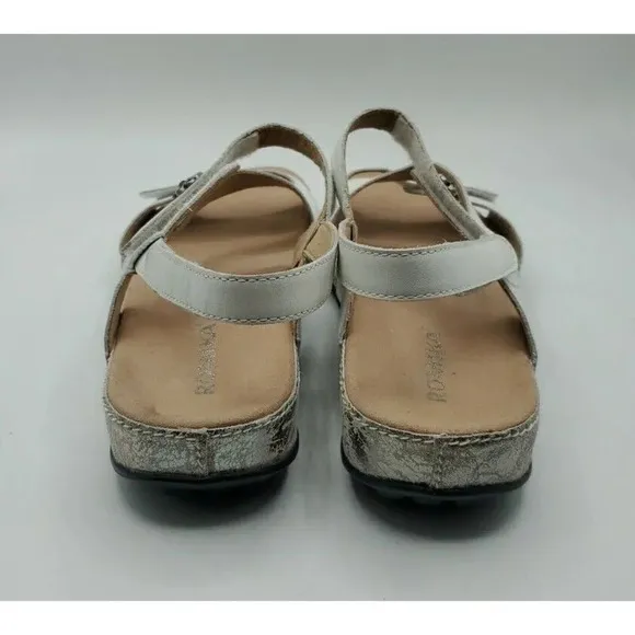 Romika Women's Leather Strappy Sandal Comfort Shoe White Size 41