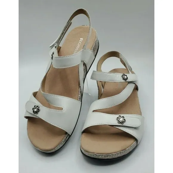 Romika Women's Leather Strappy Sandal Comfort Shoe White Size 41