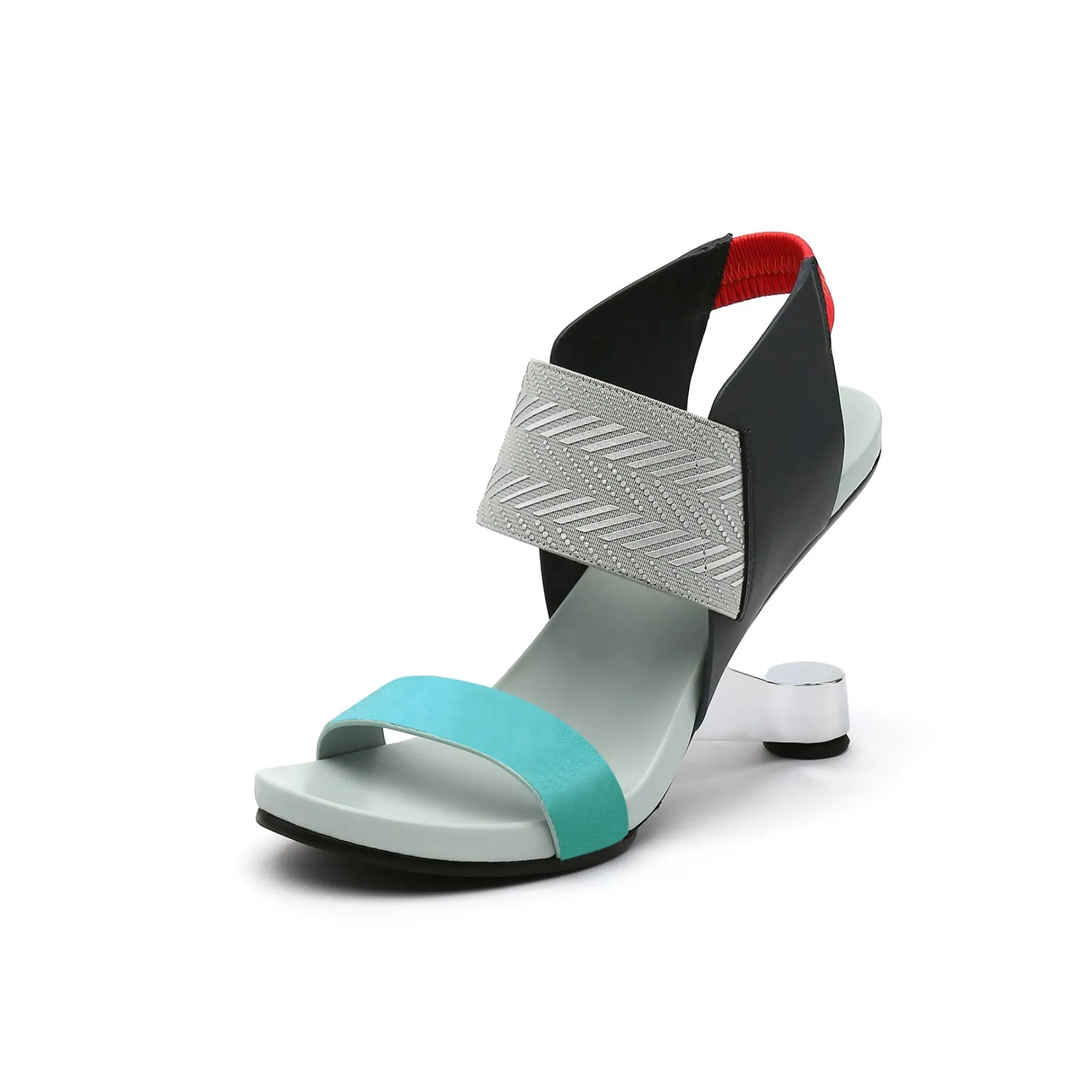 Signature Ankle-Strap Elevator High Heel Open Toe Sandals