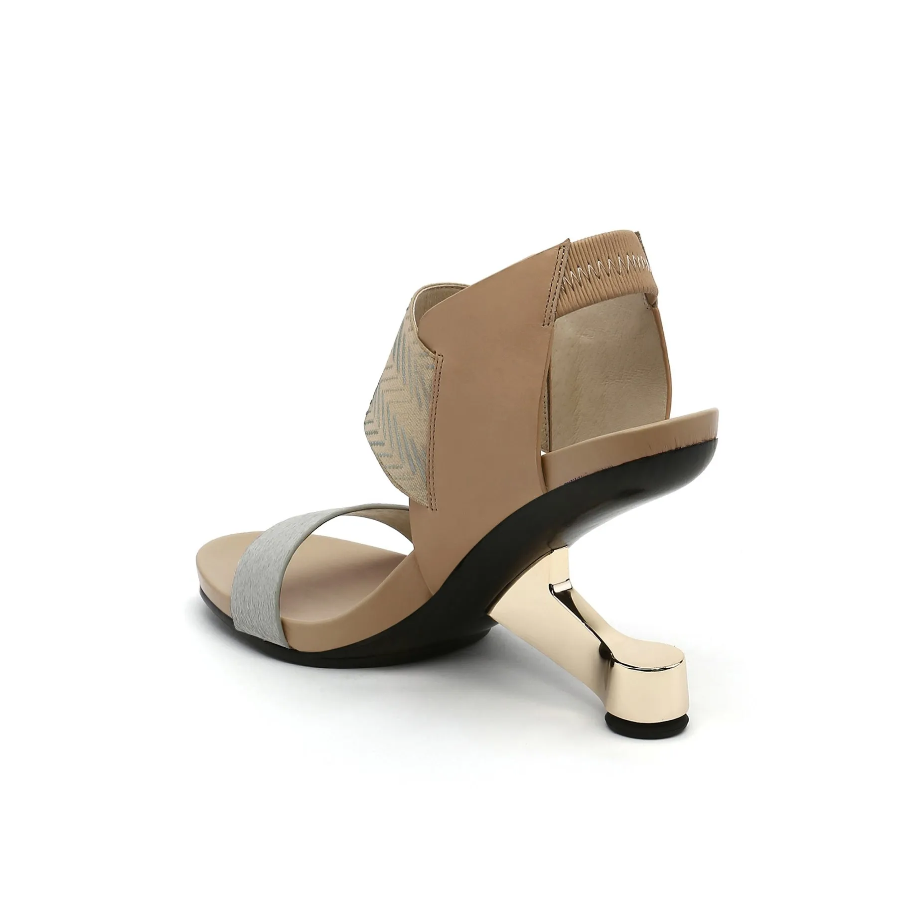 Signature Ankle-Strap Elevator High Heel Open Toe Sandals