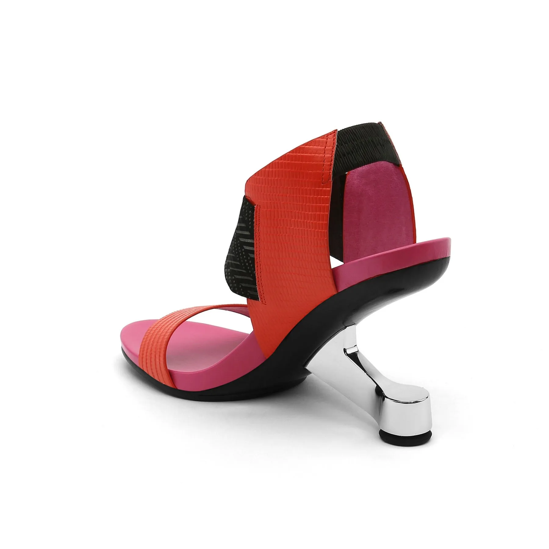 Signature Ankle-Strap Elevator High Heel Open Toe Sandals