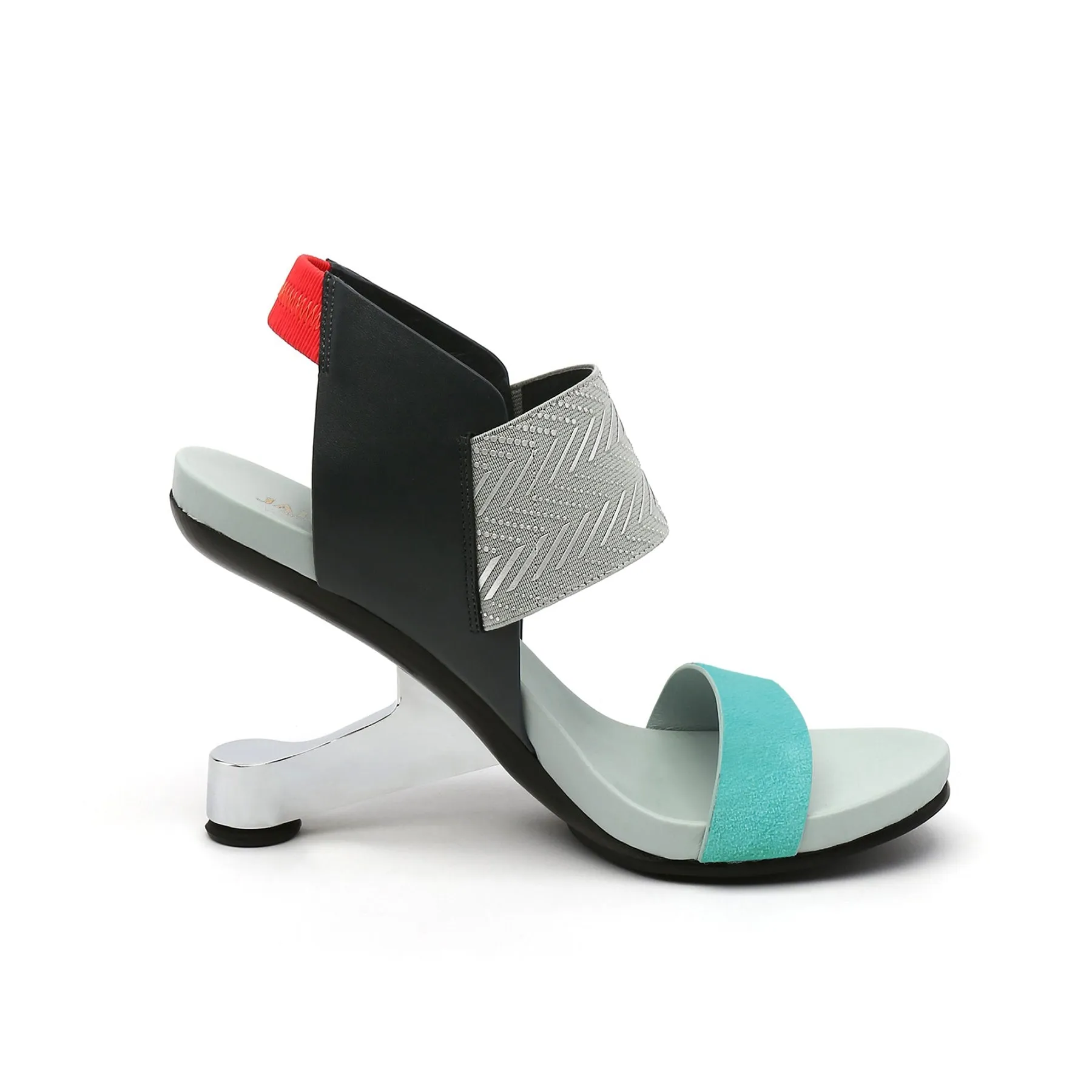 Signature Ankle-Strap Elevator High Heel Open Toe Sandals