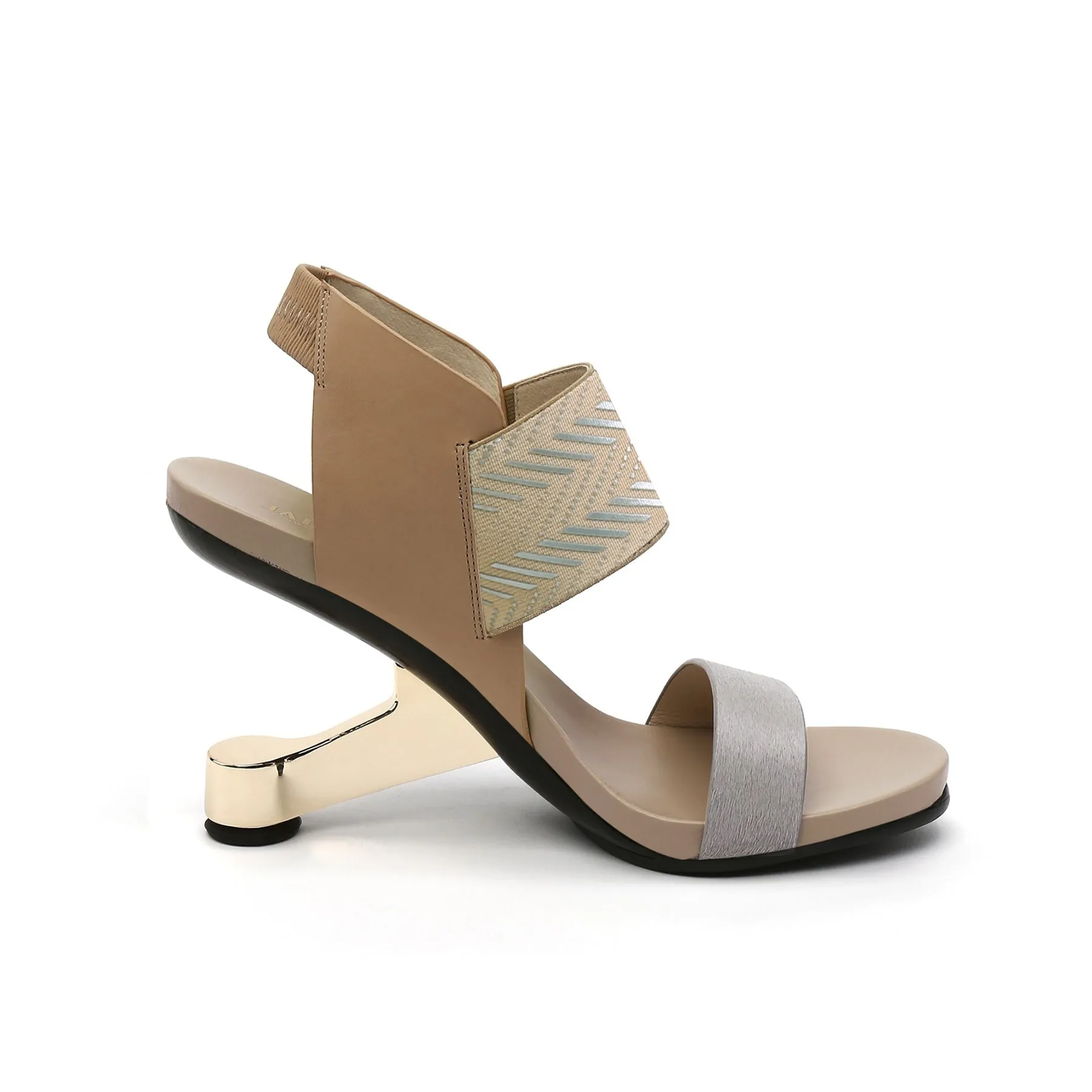 Signature Ankle-Strap Elevator High Heel Open Toe Sandals