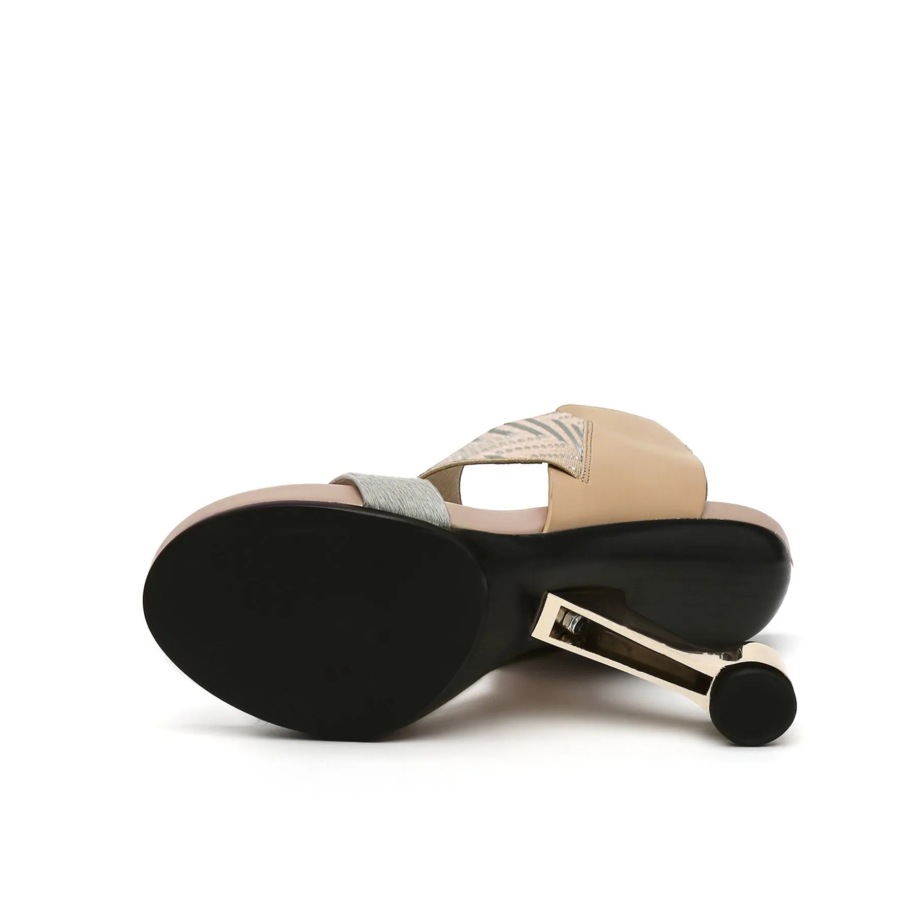 Signature Ankle-Strap Elevator High Heel Open Toe Sandals