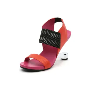 Signature Ankle-Strap Elevator High Heel Open Toe Sandals