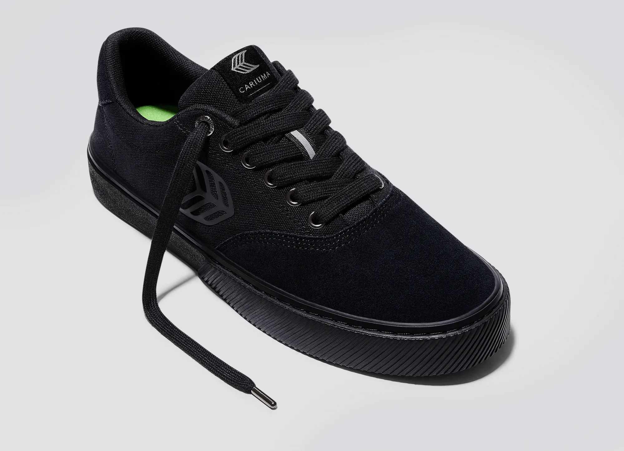 Skatepark of Tampa NAIOCA PRO All Black Suede and Canvas Black Logo Sneaker Men