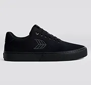 Skatepark of Tampa NAIOCA PRO All Black Suede and Canvas Black Logo Sneaker Men