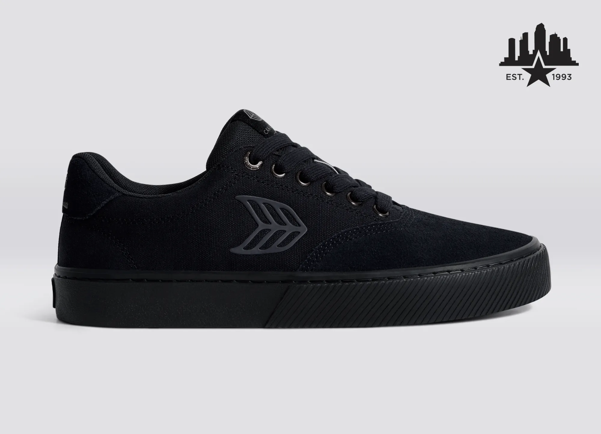 Skatepark of Tampa NAIOCA PRO All Black Suede and Canvas Black Logo Sneaker Men