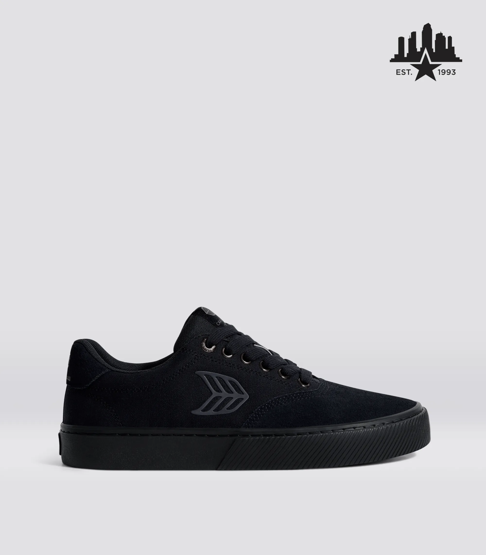 Skatepark of Tampa NAIOCA PRO All Black Suede and Canvas Black Logo Sneaker Men