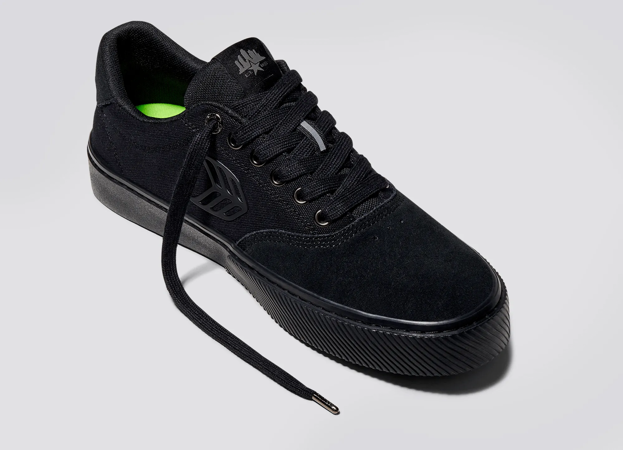 Skatepark of Tampa NAIOCA PRO All Black Suede and Canvas Black Logo Sneaker Men