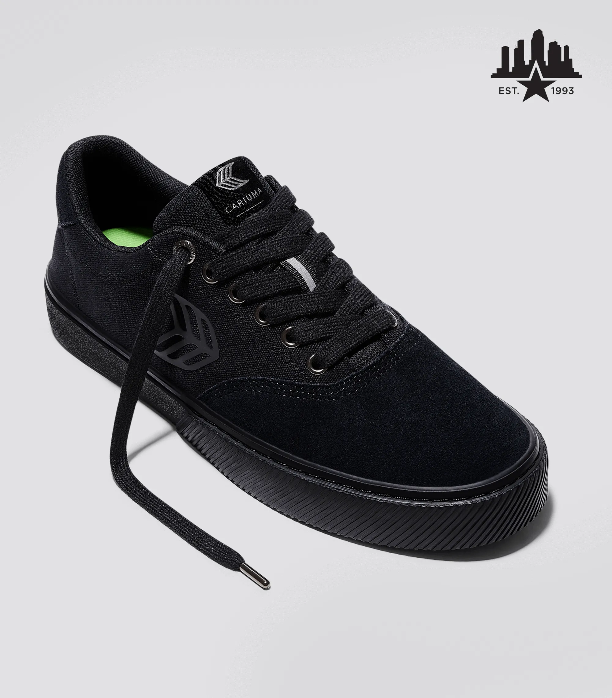 Skatepark of Tampa NAIOCA PRO All Black Suede and Canvas Black Logo Sneaker Men