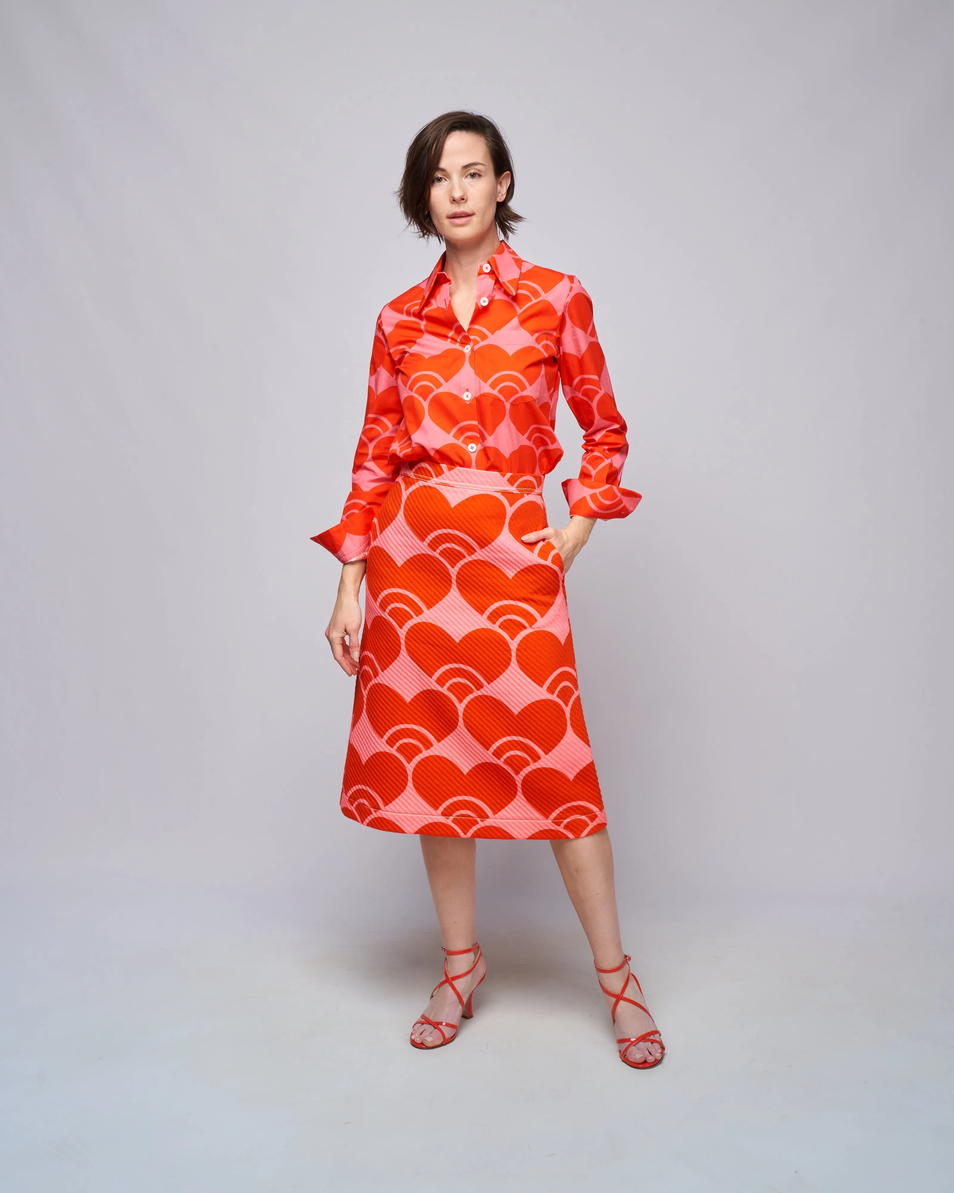 skirt - persimmon