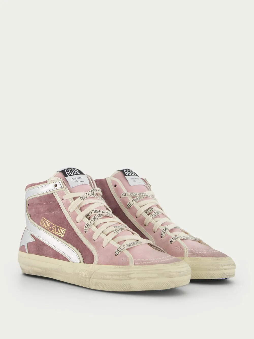Slide High-Top Suede Sneakers
