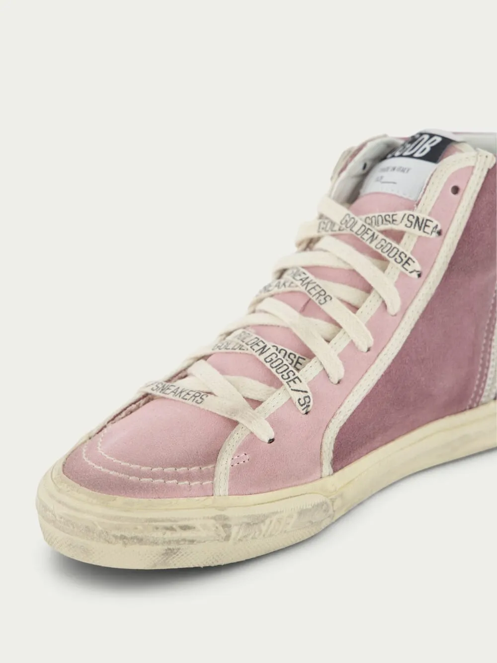 Slide High-Top Suede Sneakers