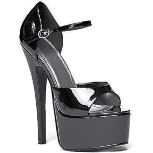 SS-652-BAMBI Platform Sandal  | Black  Patent