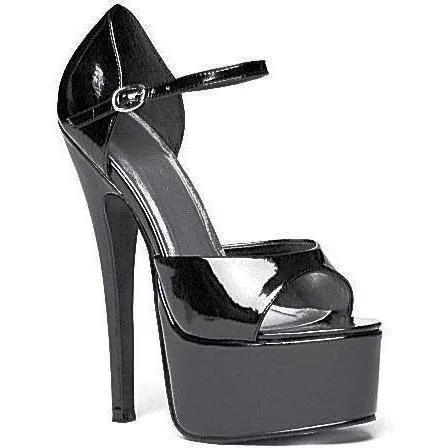 SS-652-BAMBI Platform Sandal  | Black  Patent