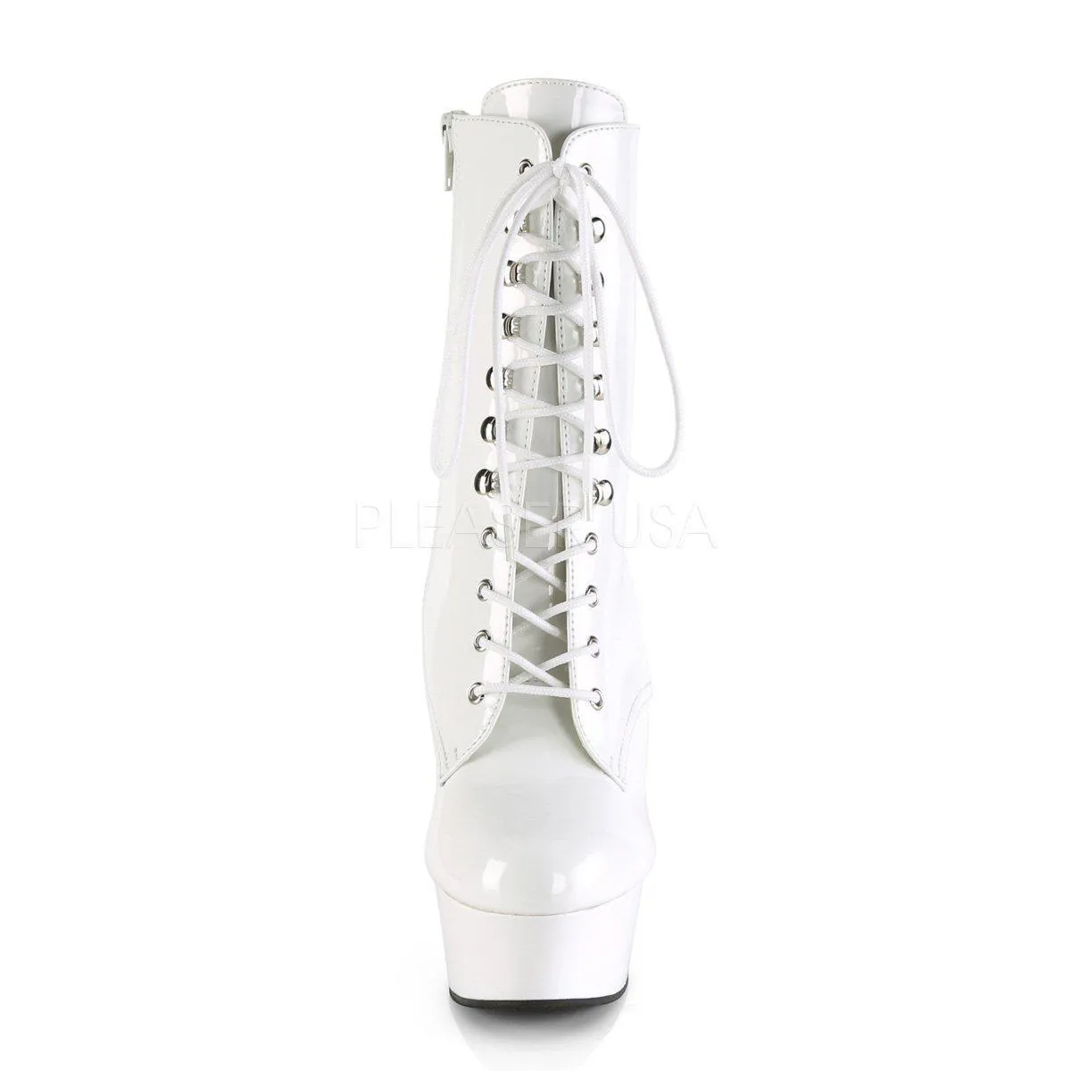 SS-DELIGHT-1020 Platform Ankle Boot | White Patent