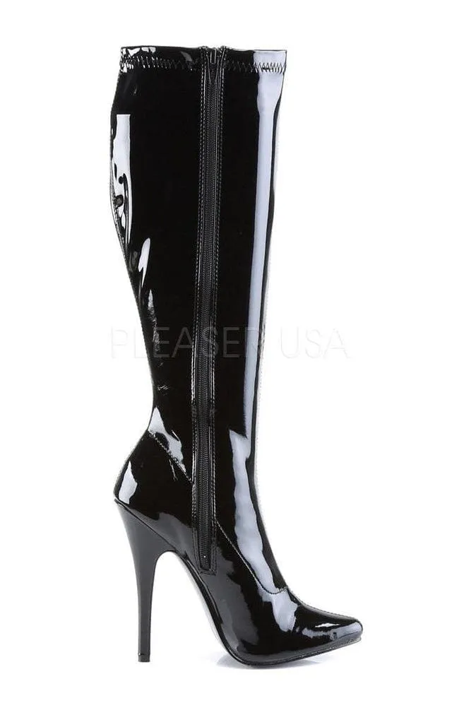 SS-DOMINA-2000 Knee Boot  | Black Patent
