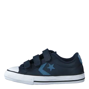 Star Player 3v Leather Ox Obsidian/aegean Storm/white