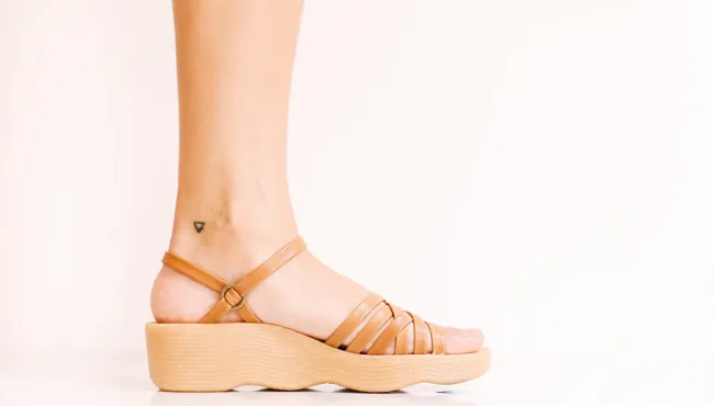 Strappy Camper by Famolare - COGNAC