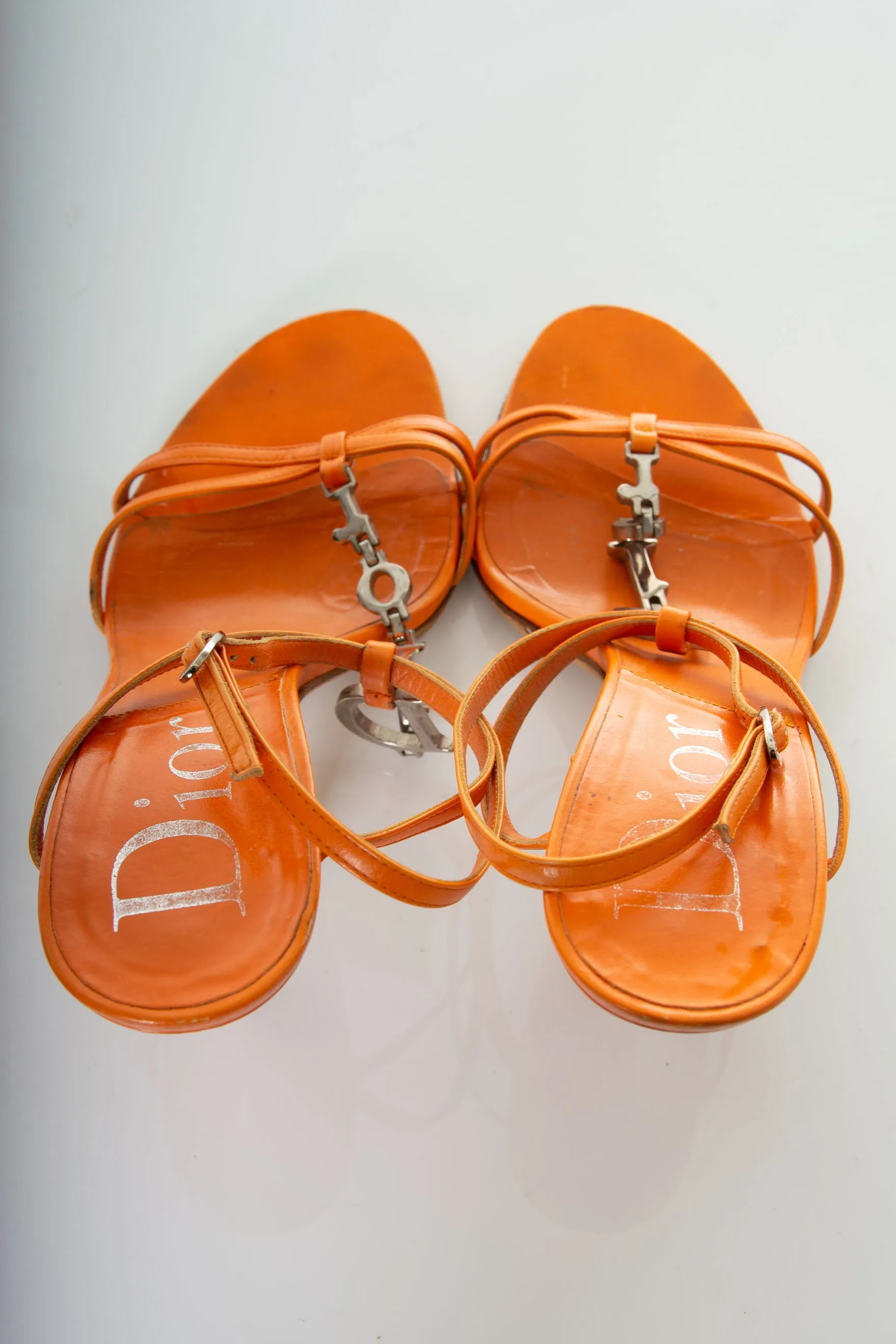 Strappy Logo Heels 37