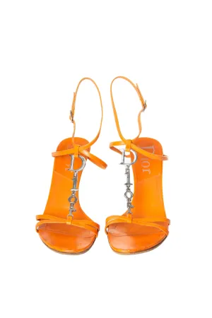 Strappy Logo Heels 37