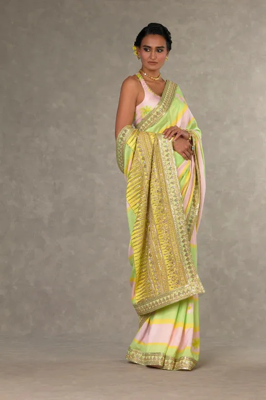 Summertime Sorbet Parijat Saree With Blouse Piece