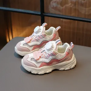 Swivel Buckle Sneakers - Pink