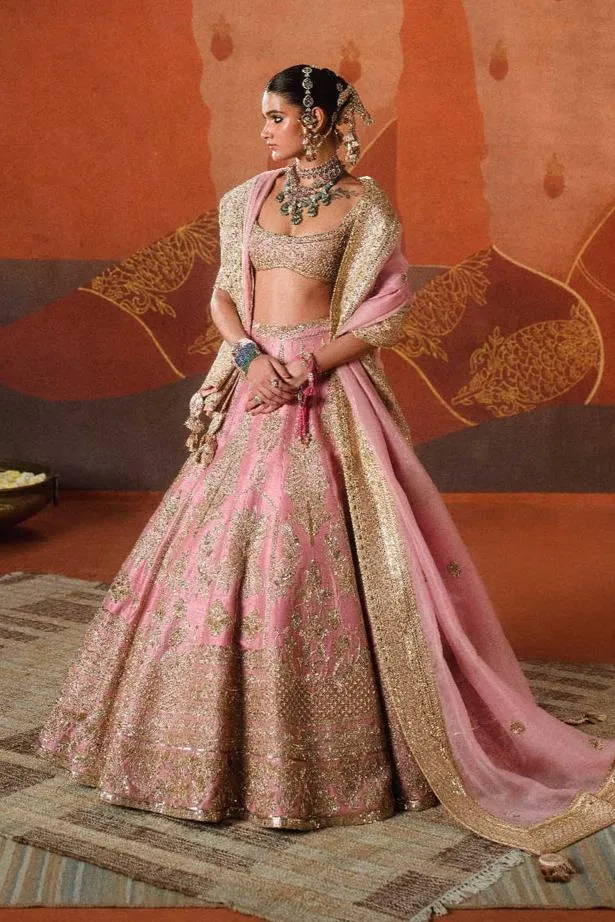 The Gulab Barfi Lehenga[without veil]