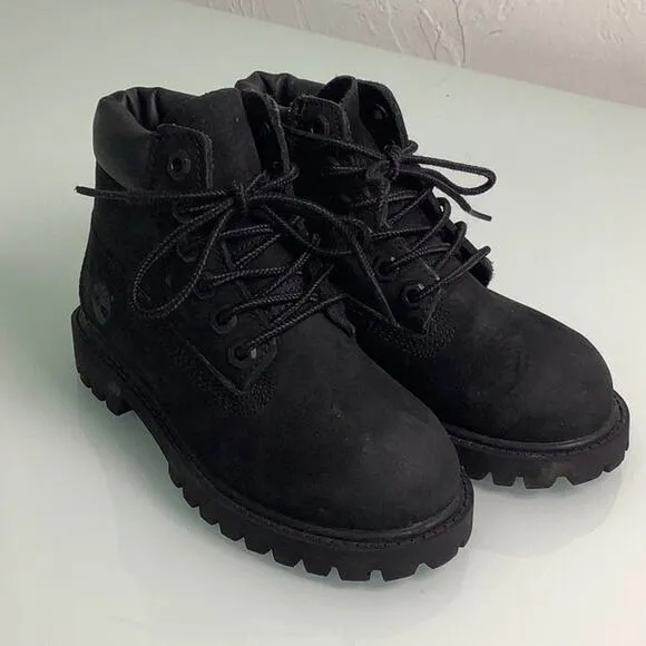 Timberland Classic Premium 6” waterproof black boot toddler unisex size 9 EUC