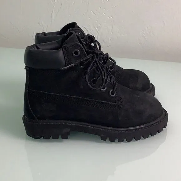 Timberland Classic Premium 6” waterproof black boot toddler unisex size 9 EUC