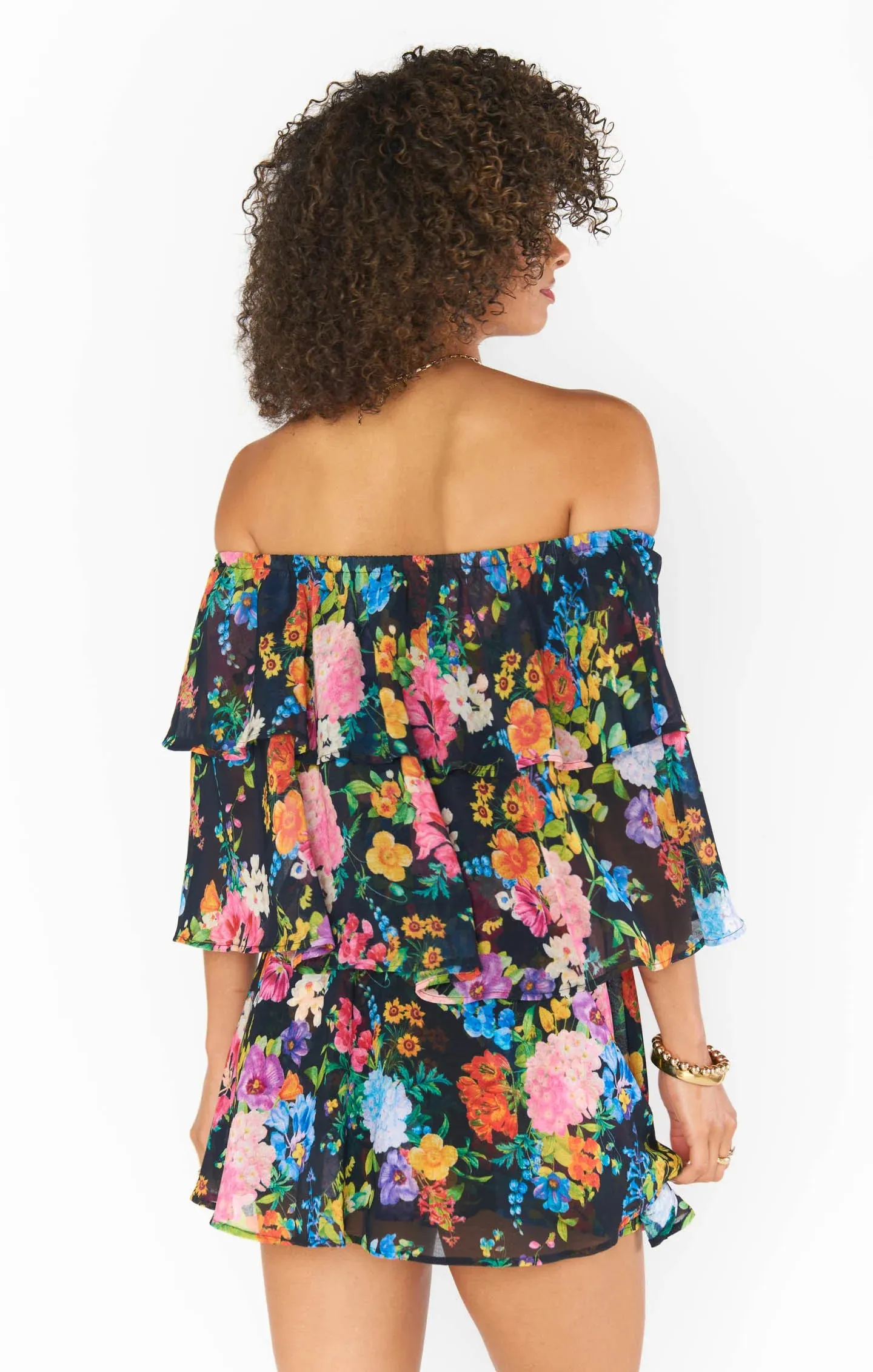 Triple Decker Romper - Midnight Floral