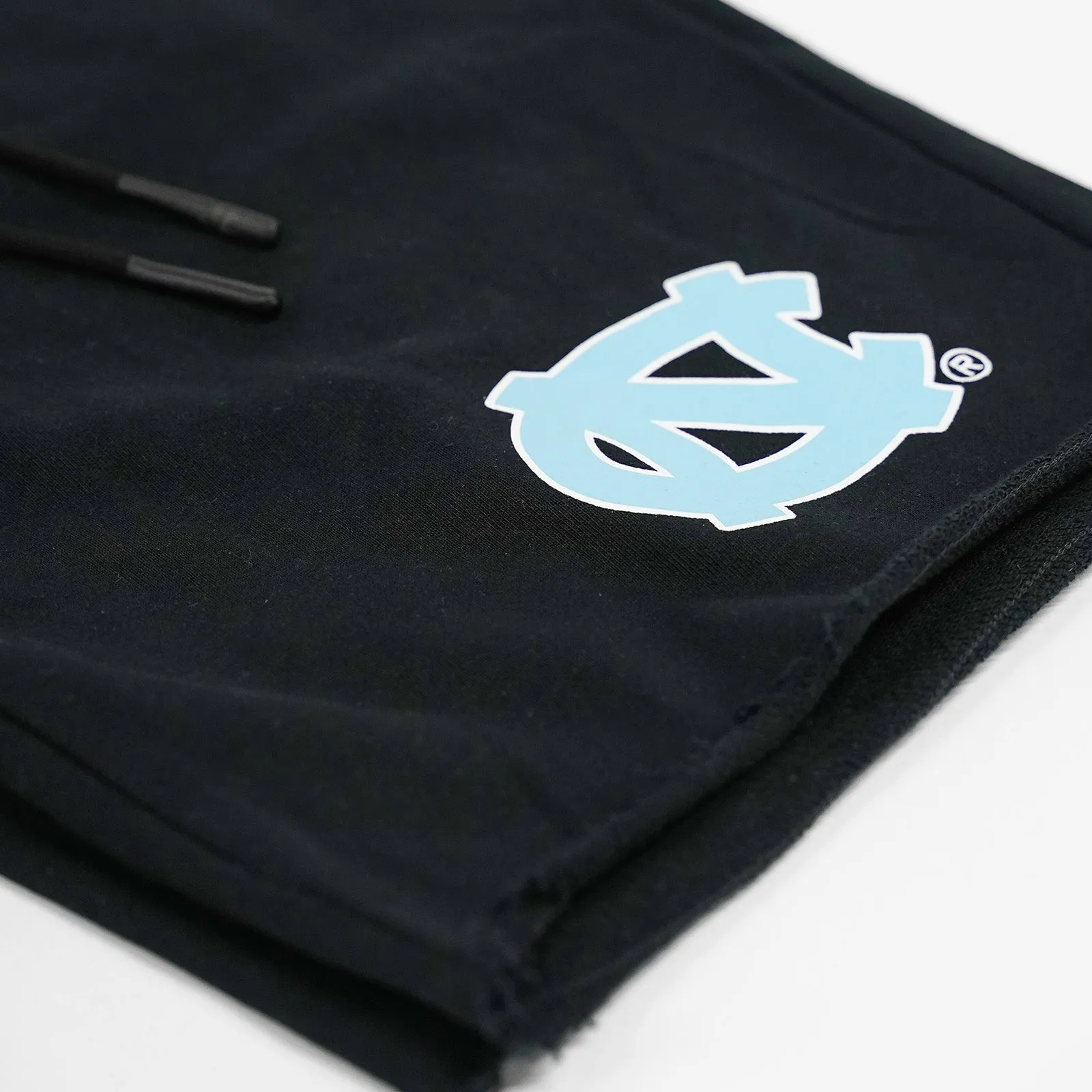 University Of North Carolina Tar Heels NCAA Raw Edge Fleece Shorts - Black