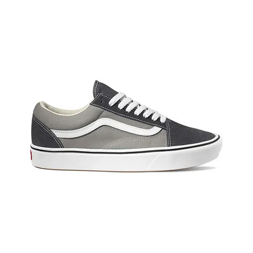 Vans UA ComfyCush Old Skool Suede/Canvas Sneaker, Asphalt Drizzle