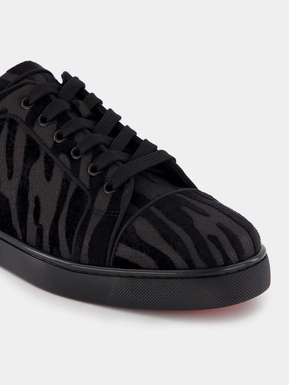Velvet Zebra Low-Top Sneakers