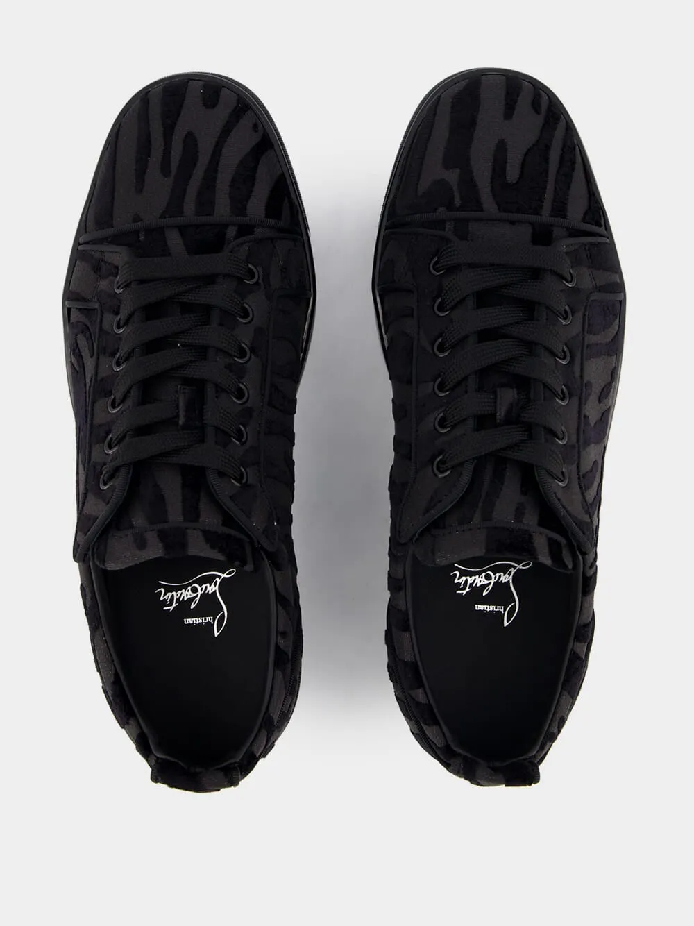 Velvet Zebra Low-Top Sneakers