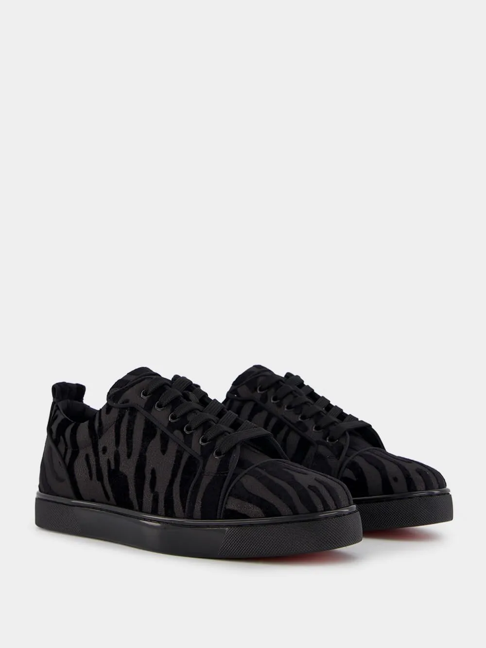 Velvet Zebra Low-Top Sneakers