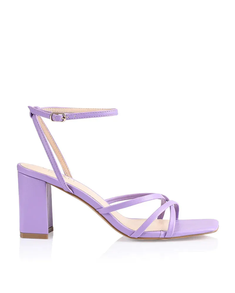 Verali Nakita Violet Strappy Block Heels