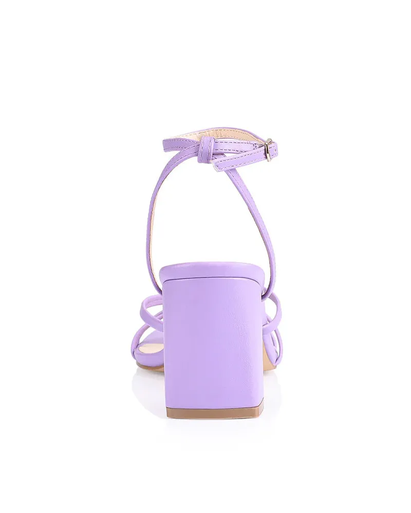 Verali Nakita Violet Strappy Block Heels