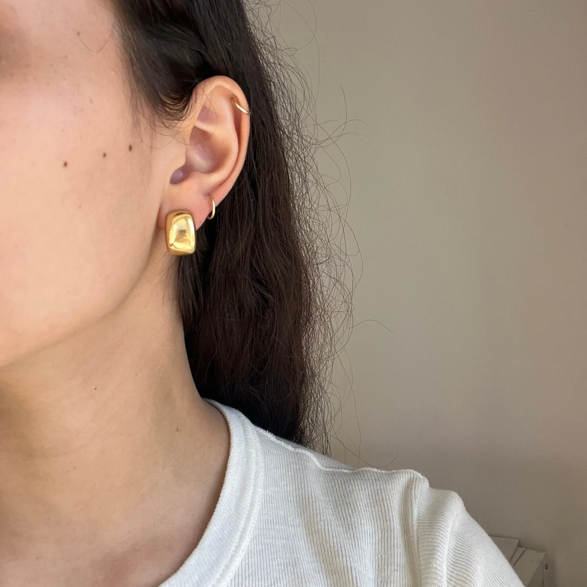 Vintage Chunky Hoop Earrings, by Cartier Paris